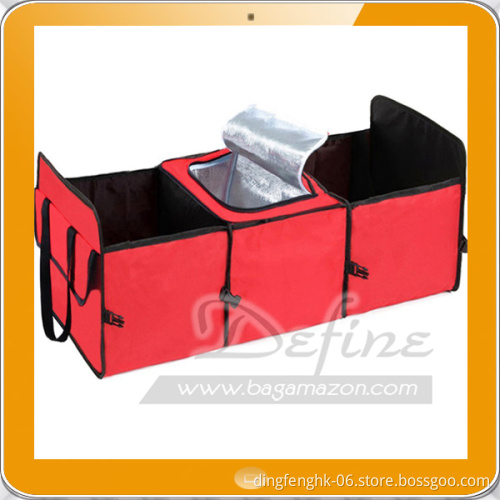 Foldable Car Trunk Organizer With Cooler Storage